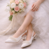 giày cưới slingback ngọc trai pearl bloom