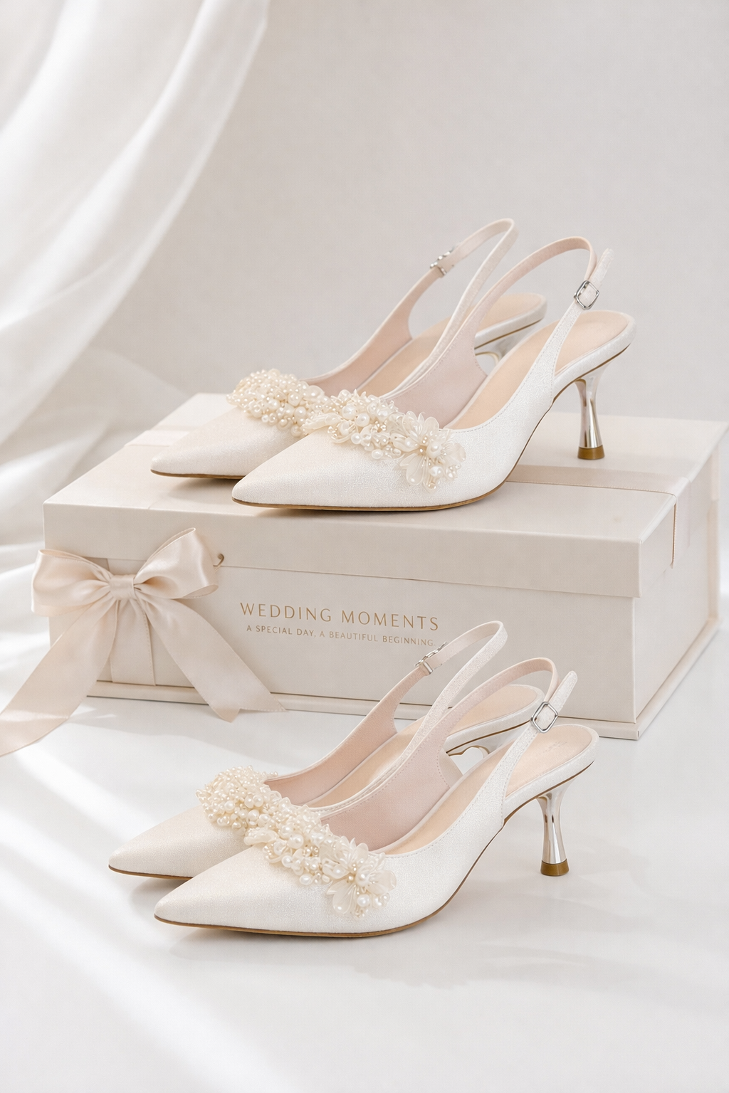 Giày Cưới Slingback Ngọc Trai Pearl Bloom