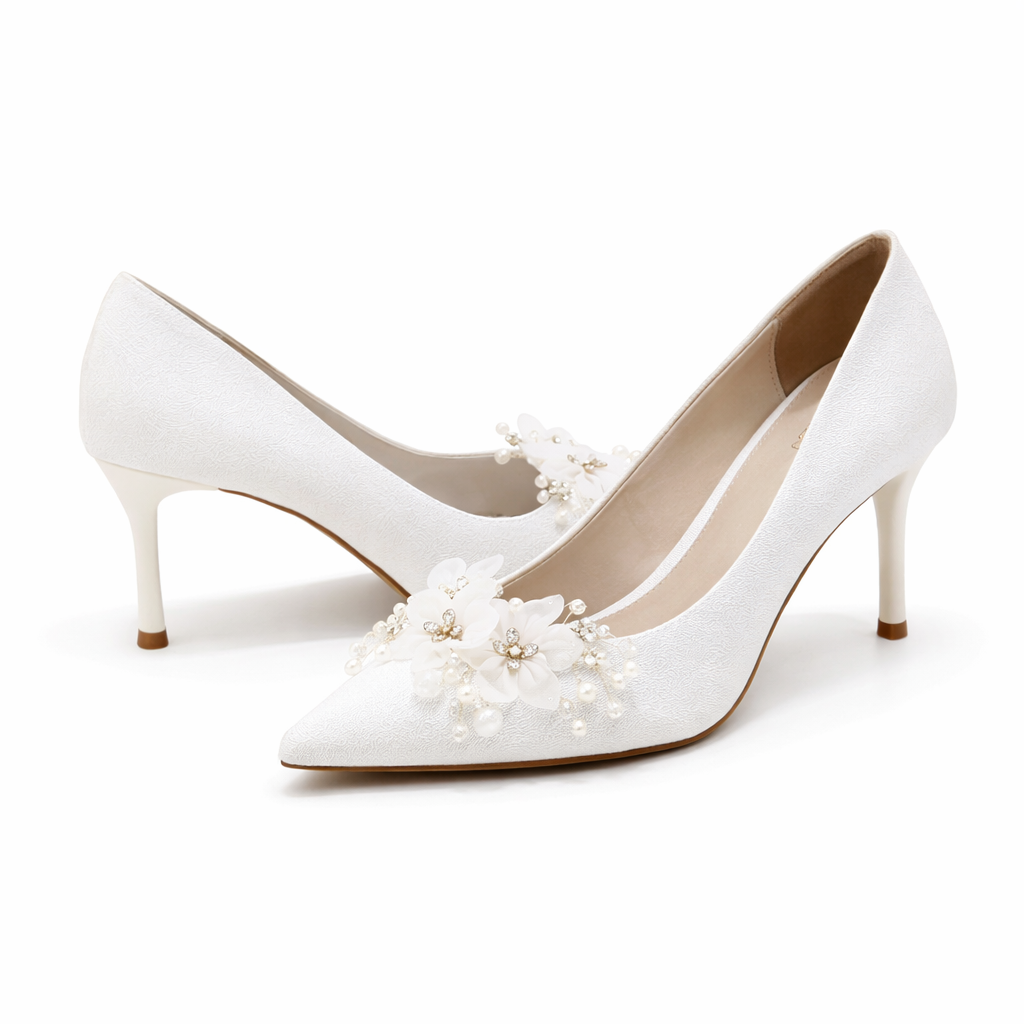 Giày Cưới Blossom Pearl Heels