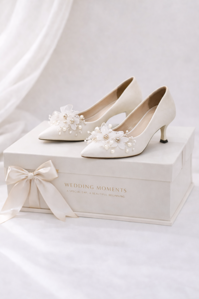 Giày Cưới Blossom Pearl Heels hover